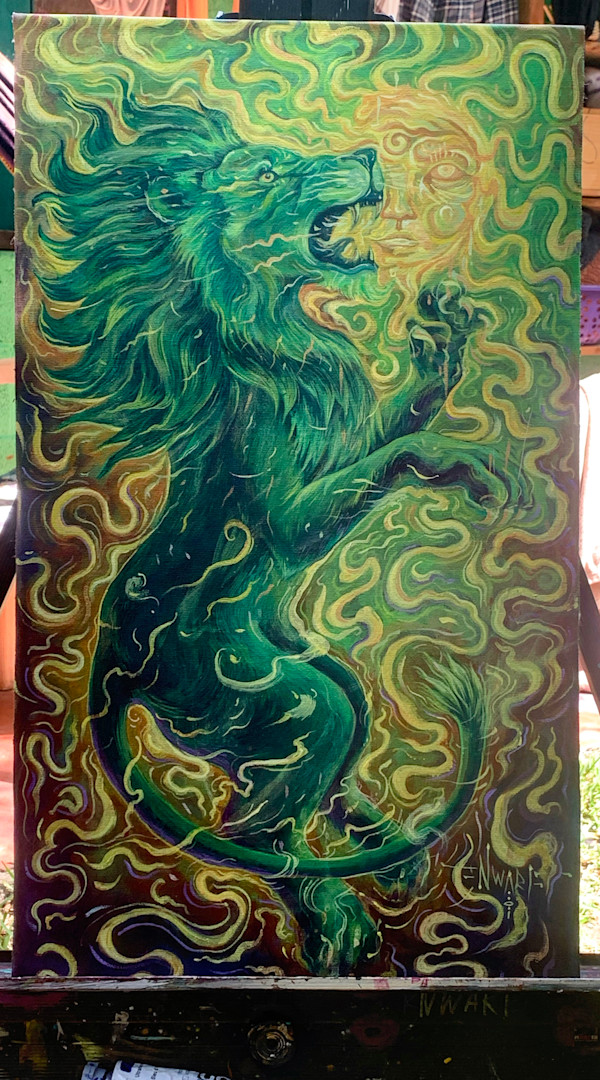 Green Lion eating the sun by Angelo "NWARI" Jamilano, Image 2.