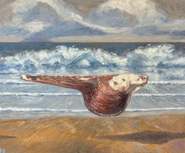 Surreal Shoreline Series - Winged Oyster (Study) by Fred Hope