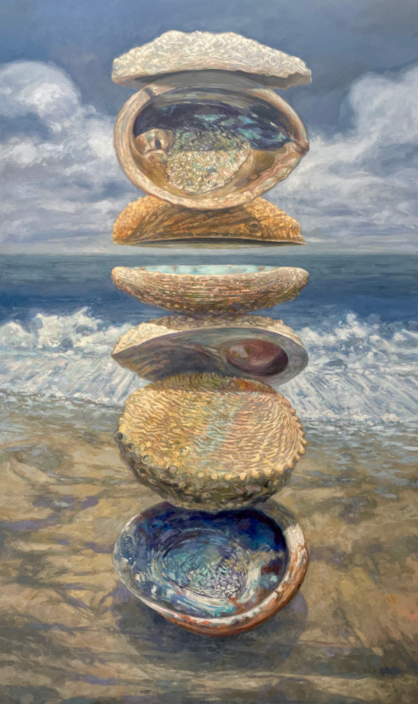 Surreal Shoreline Series - Stacked Time by Fred Hope
