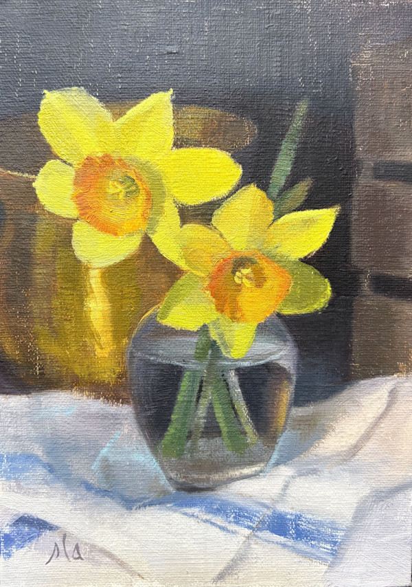 "The Early Rising Sun (Daffodil Still Life)" by Suzanne Lago Arthur
