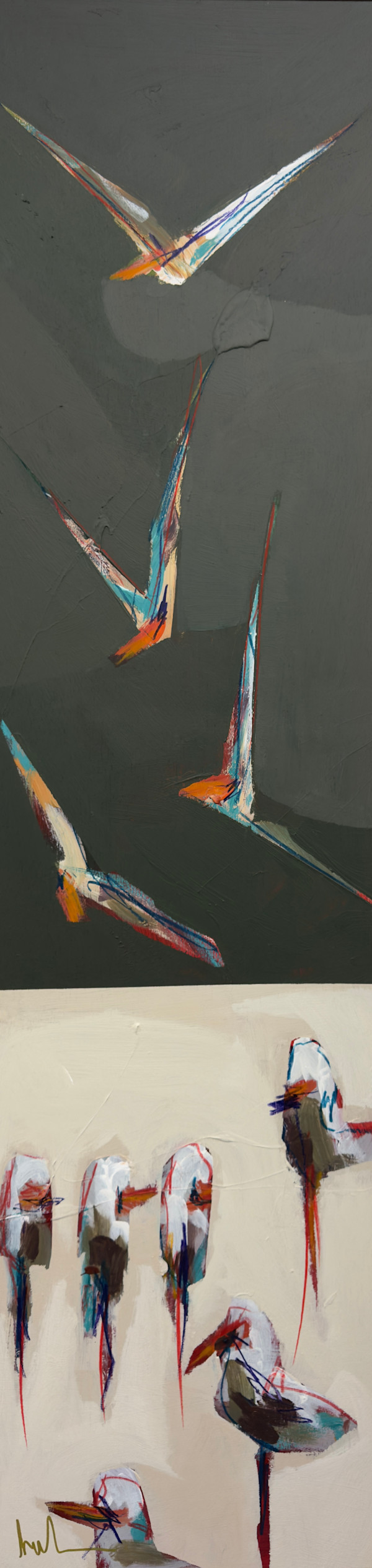 Geo Gulls in Olive II by Angela Maritz, Image 1.