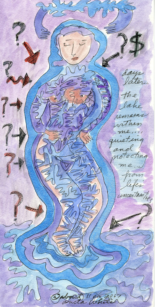 Philosophical Mermaid with questions by Anita Inez White