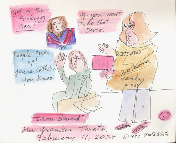 Wendy Knox welcomes us to the play "Iron Bound" by Anita Inez White