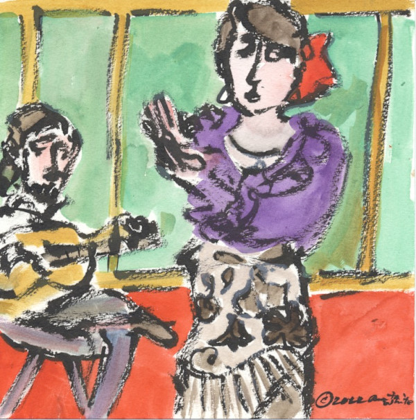 Guitarist and Dancer by Anita Inez White