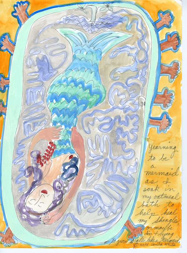 Oatmeal bath for a Mermaid by Anita Inez White