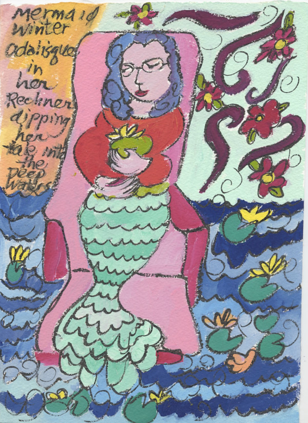 Winter Mermaid Odalisque by Anita Inez White