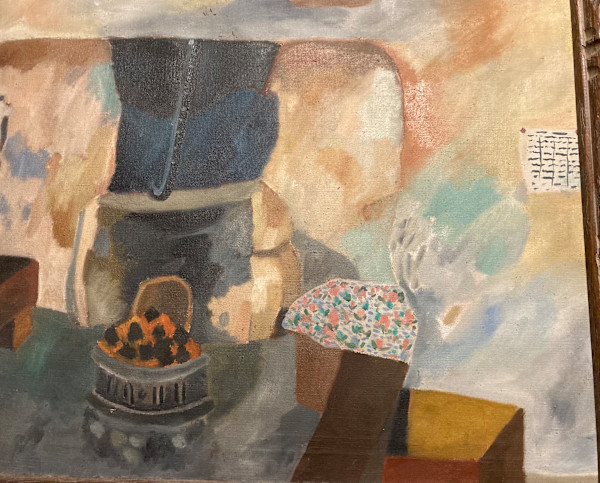 My hearth with coal fire by Anita Inez White