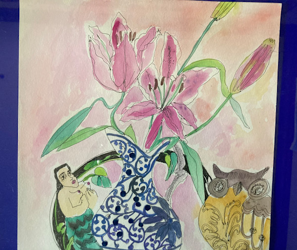 Mermaid with Lilies by Anita Inez White