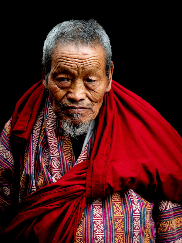 Bhutanese Elder With Goatee by George Salter Photography, Image 1.
