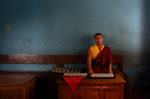 Buddhist Monk at Work by George Salter Photography, Image 1.