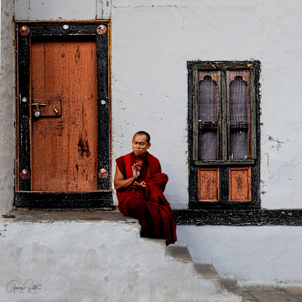 Monk on Step by George Salter Photography, Image 1.