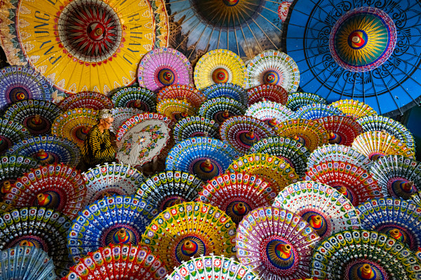 Umbrellas - Java, Indonesia by George Salter Photography, Image 1.