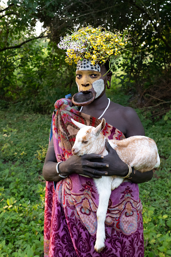 Woman With Goat by George Salter Photography