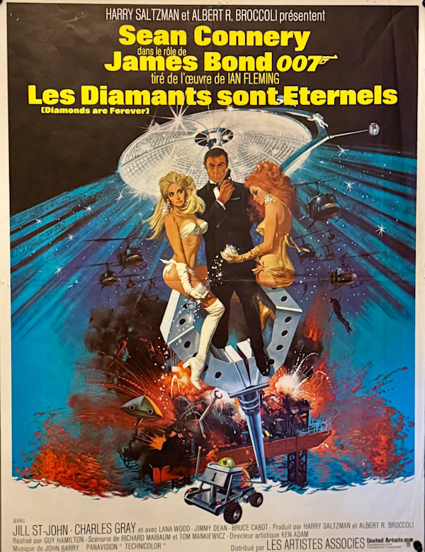 Diamonds Are Forever French Affiche, 1971 by Robert McGinnis