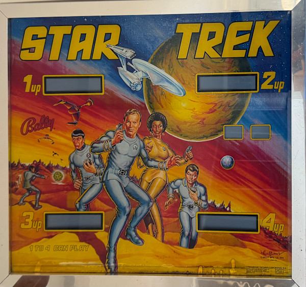 Famed Star Trek Pinball Glass by Kevin O'Conner