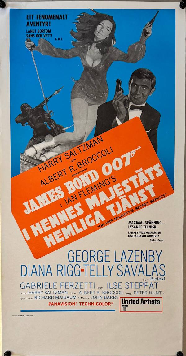 On Her Majesty's Secret Service, 1969, Swedish Insert, Image 1.