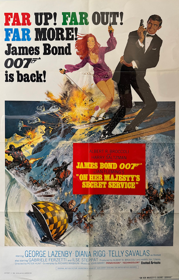 On Her Majesty's Secret Service 1969. US 1 Sheet by Frank McCarthy, Image 1.