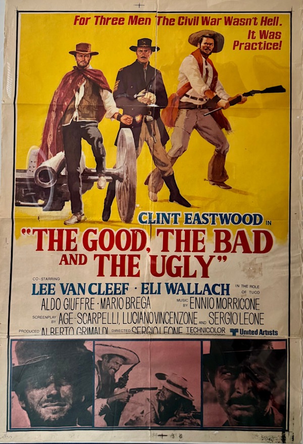 The Good, the Bad and the Ugly 1968 South African One Sheet, Image 1.