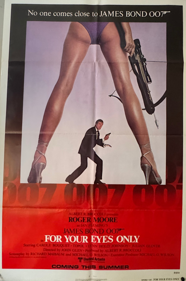For Your Eyes Only, 1981, One Sheet  Advance, Image 1.