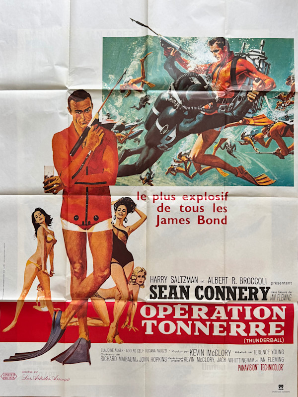 Thunderball, 1965 (re-issued 1980) French Grande R-1980 by Robert McGinnis