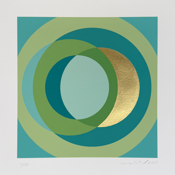 2025 / Giclée in Turquoise / with gold painted 7/10 by Laura Rota