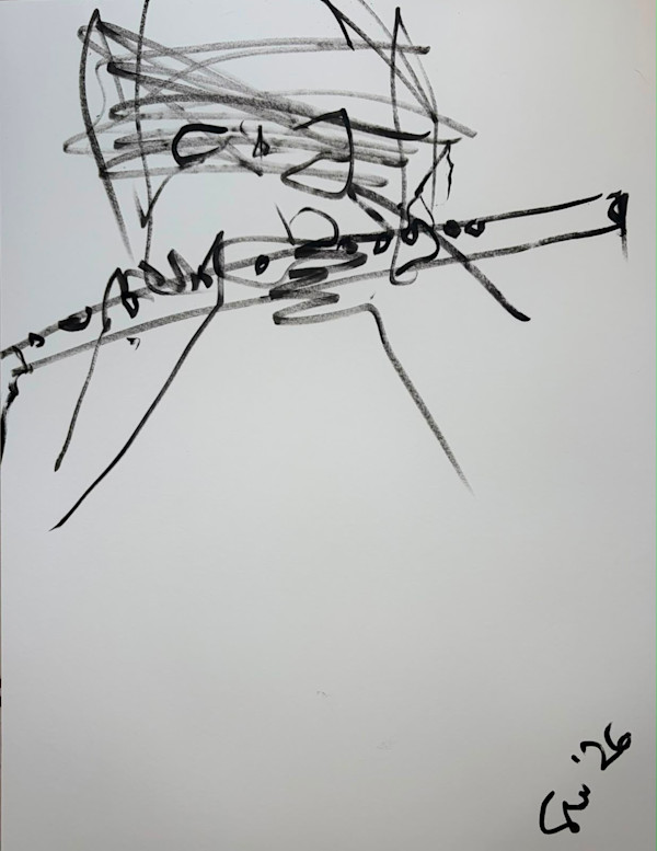The Brother, With Transverse Flute (Study) by Susanne Cäcilie Walther, Image 1.