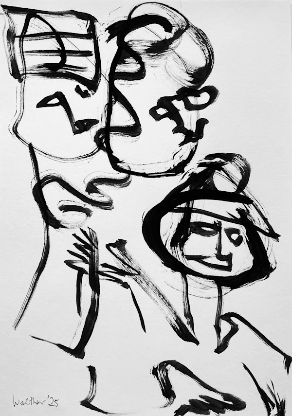 Young Couple On A Sunday Walk With Their Toddler by Susanne Cäcilie Walther