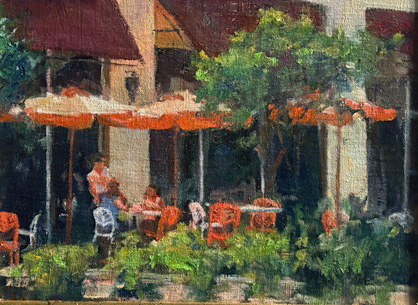 Orange Umbrellas by Shauna Shane