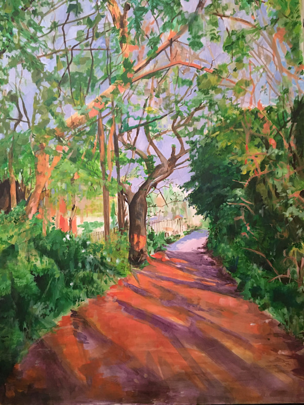 Hackney Path (Purple and Orange) by Sarah Dee Barrett