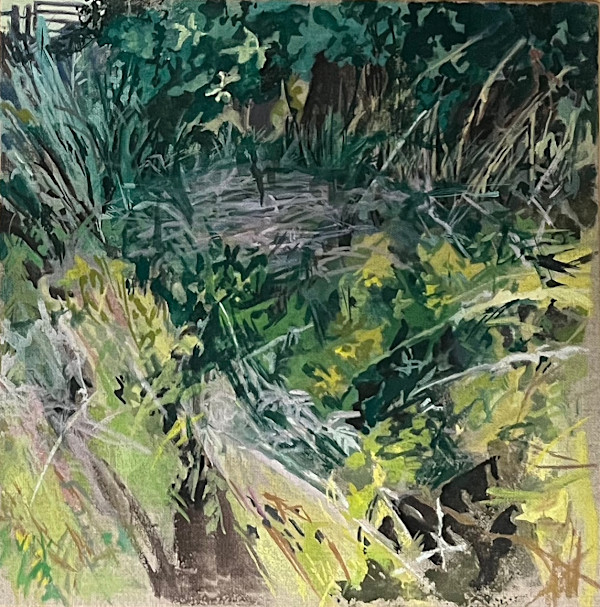 Long Grass with Gate by Sarah Dee Barrett