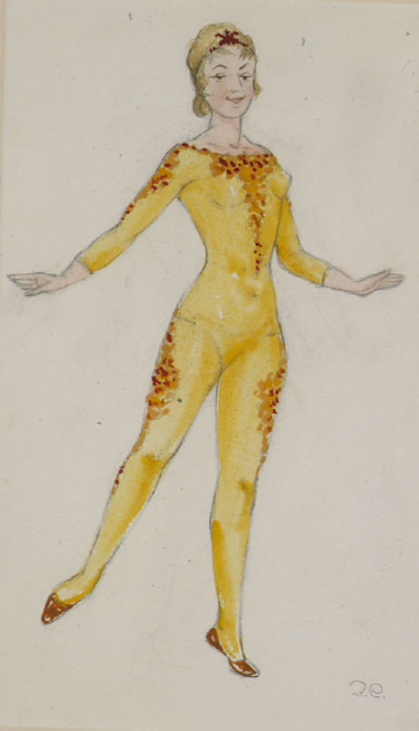 Ballerina in calzamaglia gialla by Zinaida Markovna Sirvint