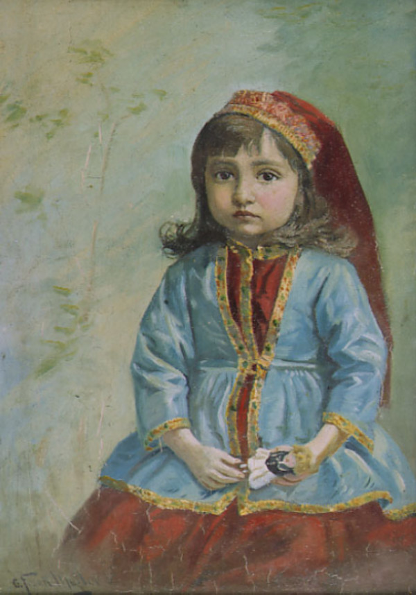 Bambina in costume georgiano by Gustav Frank Müller