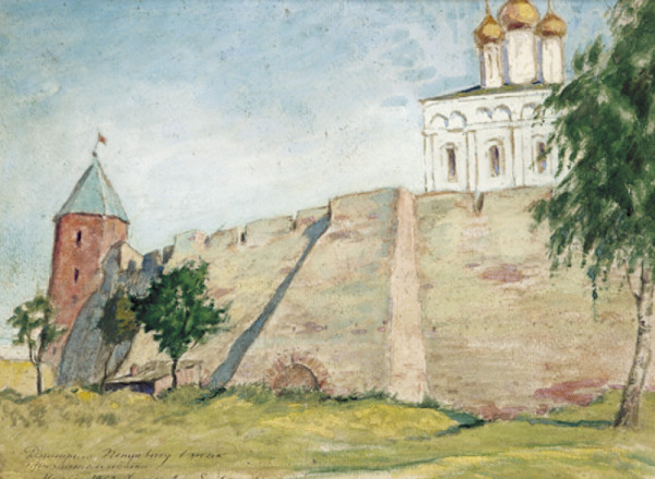Cremlino di città antica by Evgenij Evgenevich Lanseré