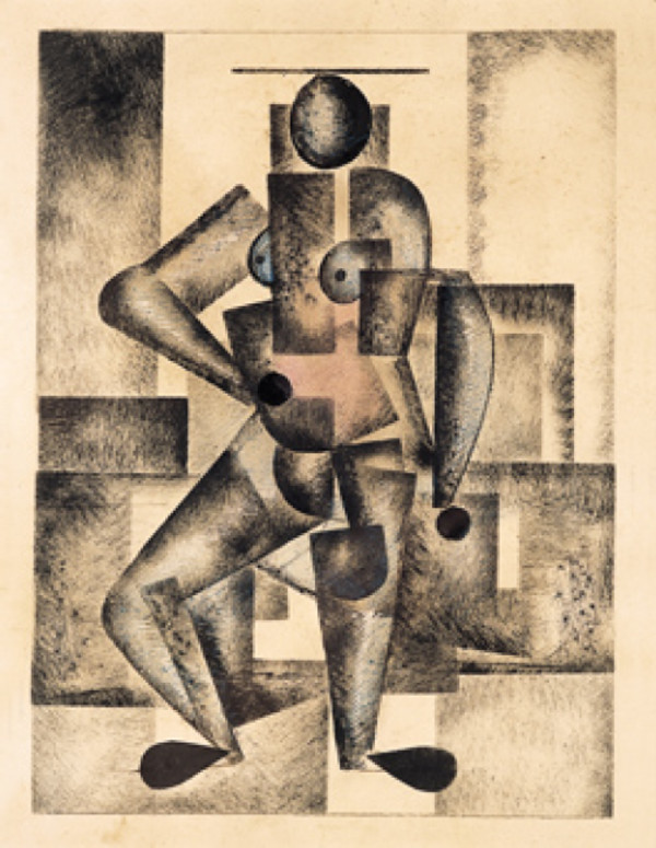 Donna con petto azzurro by Kazimir Severinovich Malevich