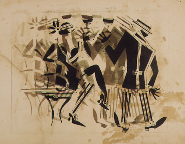 L’impiegato elegantone. Brindisi by Vladimir Vasil’evic Lebedev