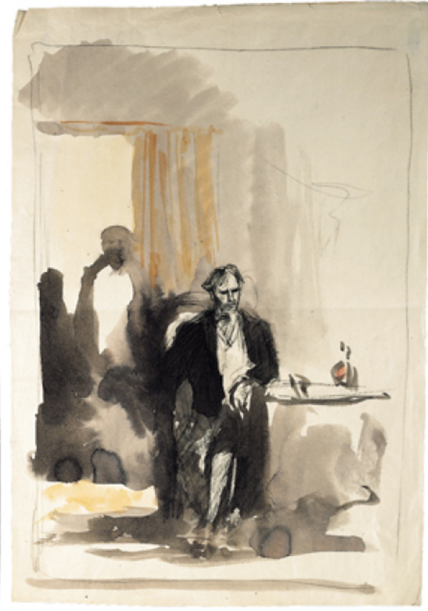 Lavreckij (Ivan Turgenev, Un nido di nobili) by Konstantin Ivanovich Rudakov