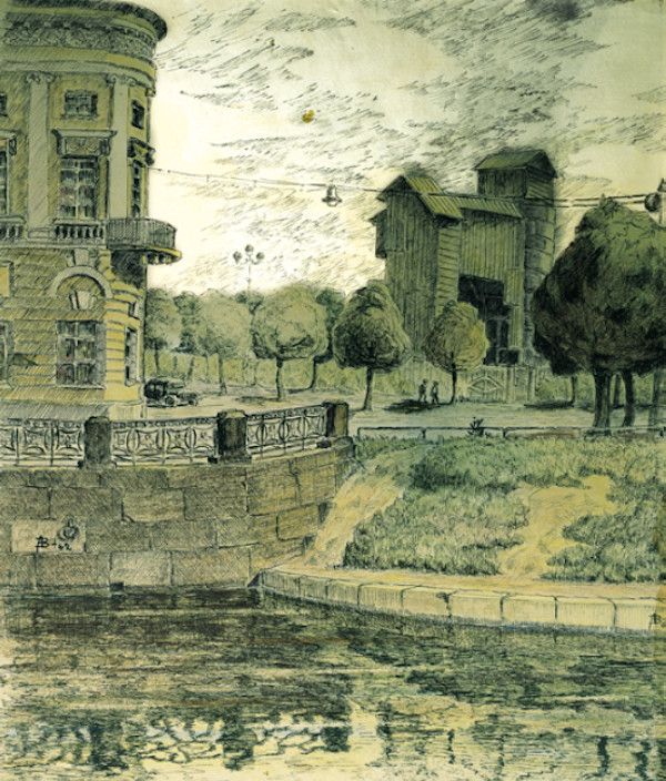 Leningrado. Campo di Marte e fiume Moika by Aleksandr Semionovich Vedernikov