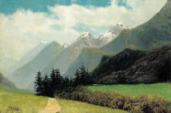 Paesaggio svizzero sul Reno by Arsenij Ivanovich Meshcherskij
