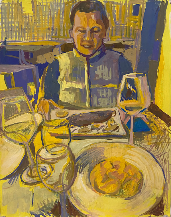 Eileen with Fish in Venice by Elizabeth de Bethune, Image 1.