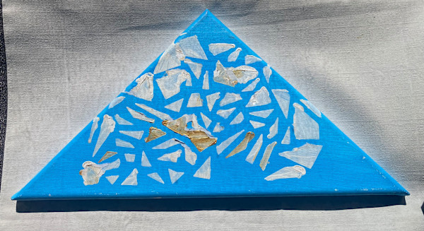 Light blue and white abstract by Hiliary A. Blalock