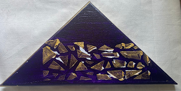 Purple and Gold abstract by Hiliary A. Blalock
