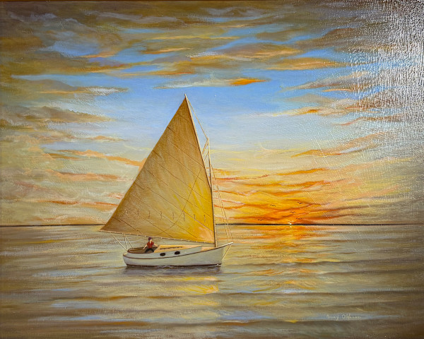 Sailboat Sunset by Barry Olofsson