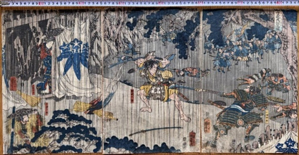 Soga Juro Fighting his Way Towards Yoritomo by UTAGAWA KUNIYOSHI, Image 1.