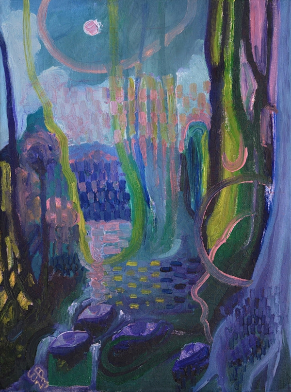 Alone in Night Woods by Evie