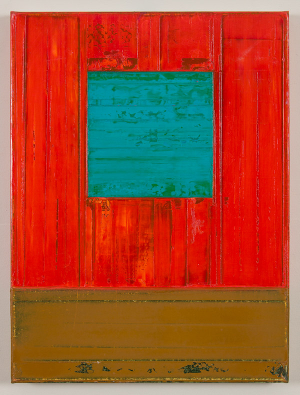 Blue Square Ochre by Hunter B Hadley III