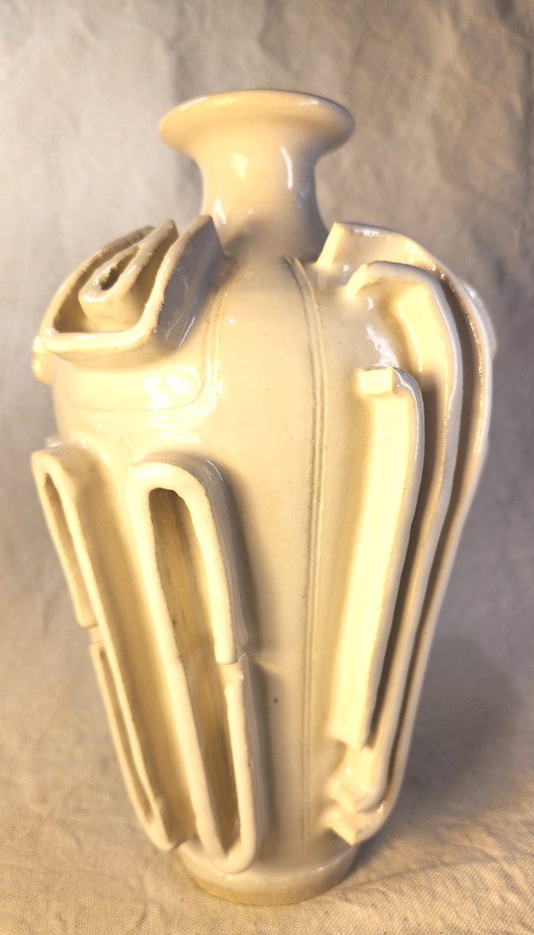 White Assemblage Vase II by Tony Hyden
