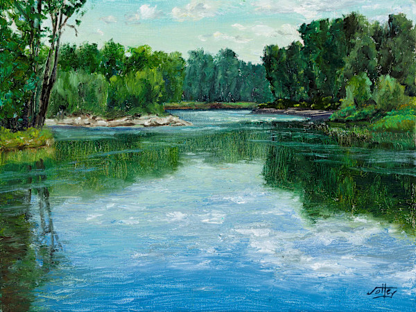 Bitterroot River Plein Air 7/18/26 by Ryan Jolley, Image 1.