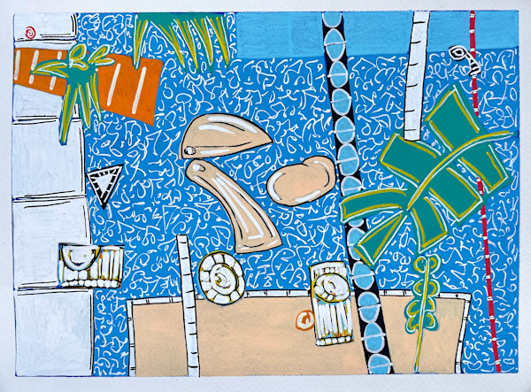 Poolside splash by Alec Cumming