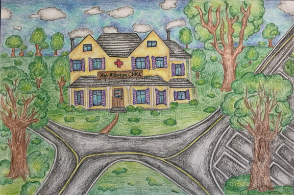 Postcard of Alberton’s Clinic by Madison Green