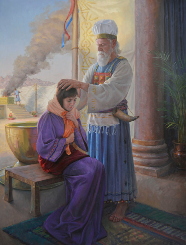 Hannah Blessed by Eli by Ken Corbett, Image 1.